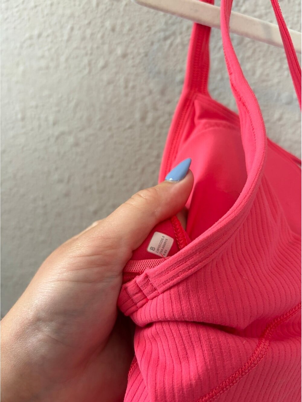 Lululeon Align Strappy Ribbed Tank Top *Light Support, A/B Cup Glaze Pink size 8 - Picture 5 of 7